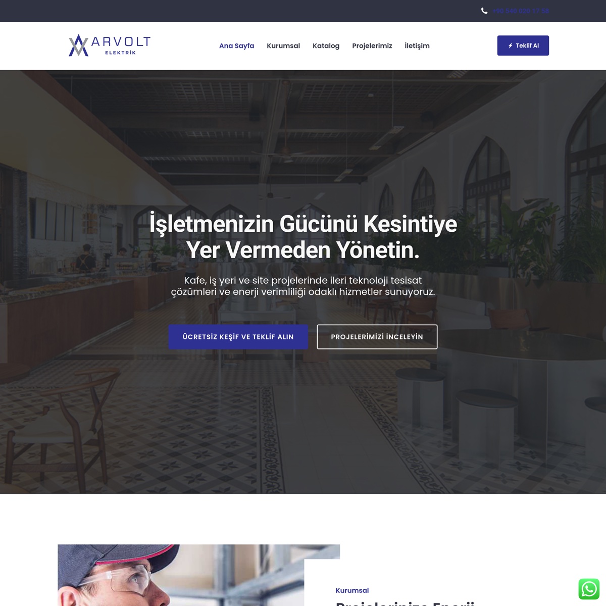 Arvolt Elektrik — Kurumsal Web